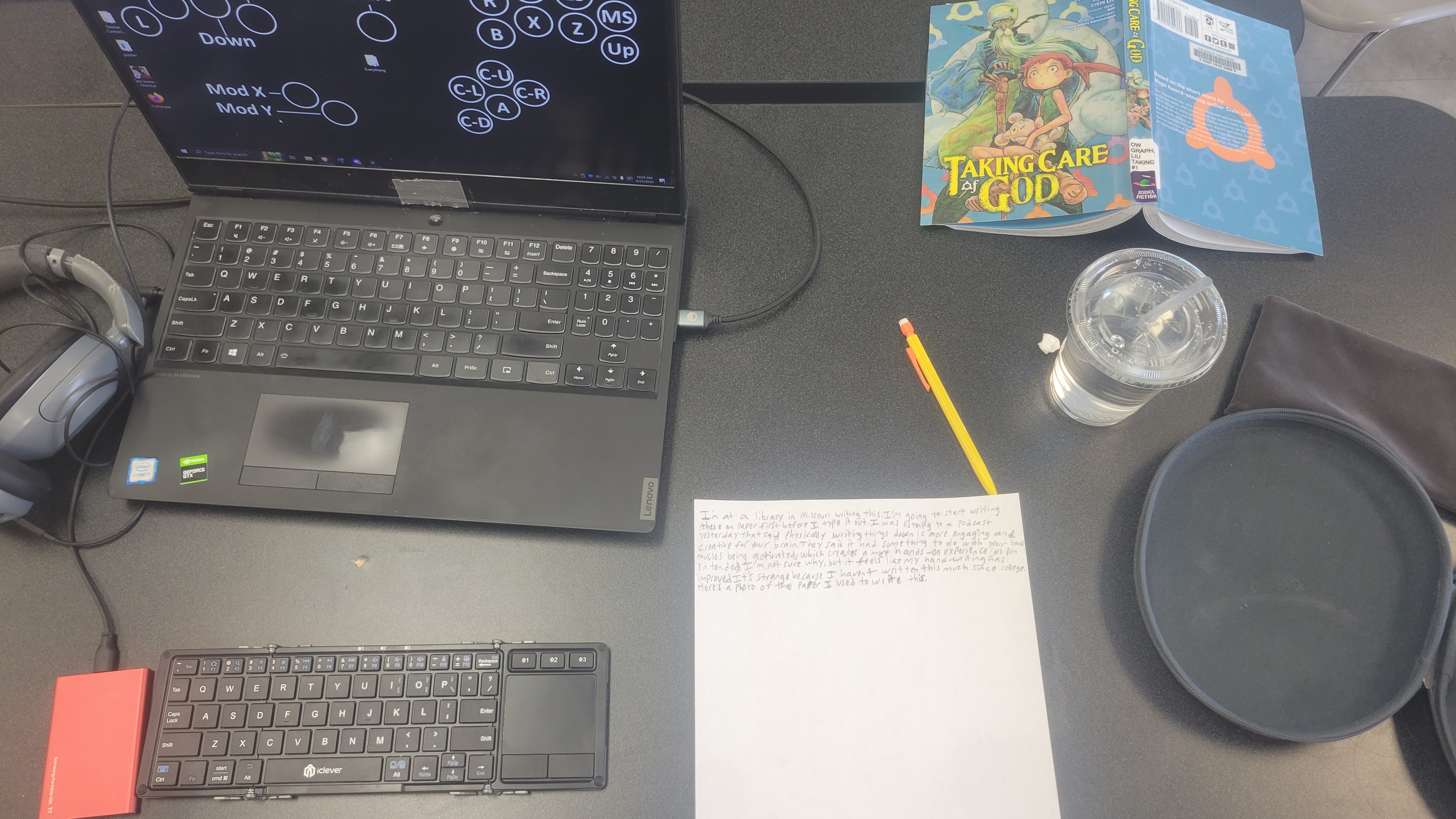 Here's a photo of the paper I used to write this