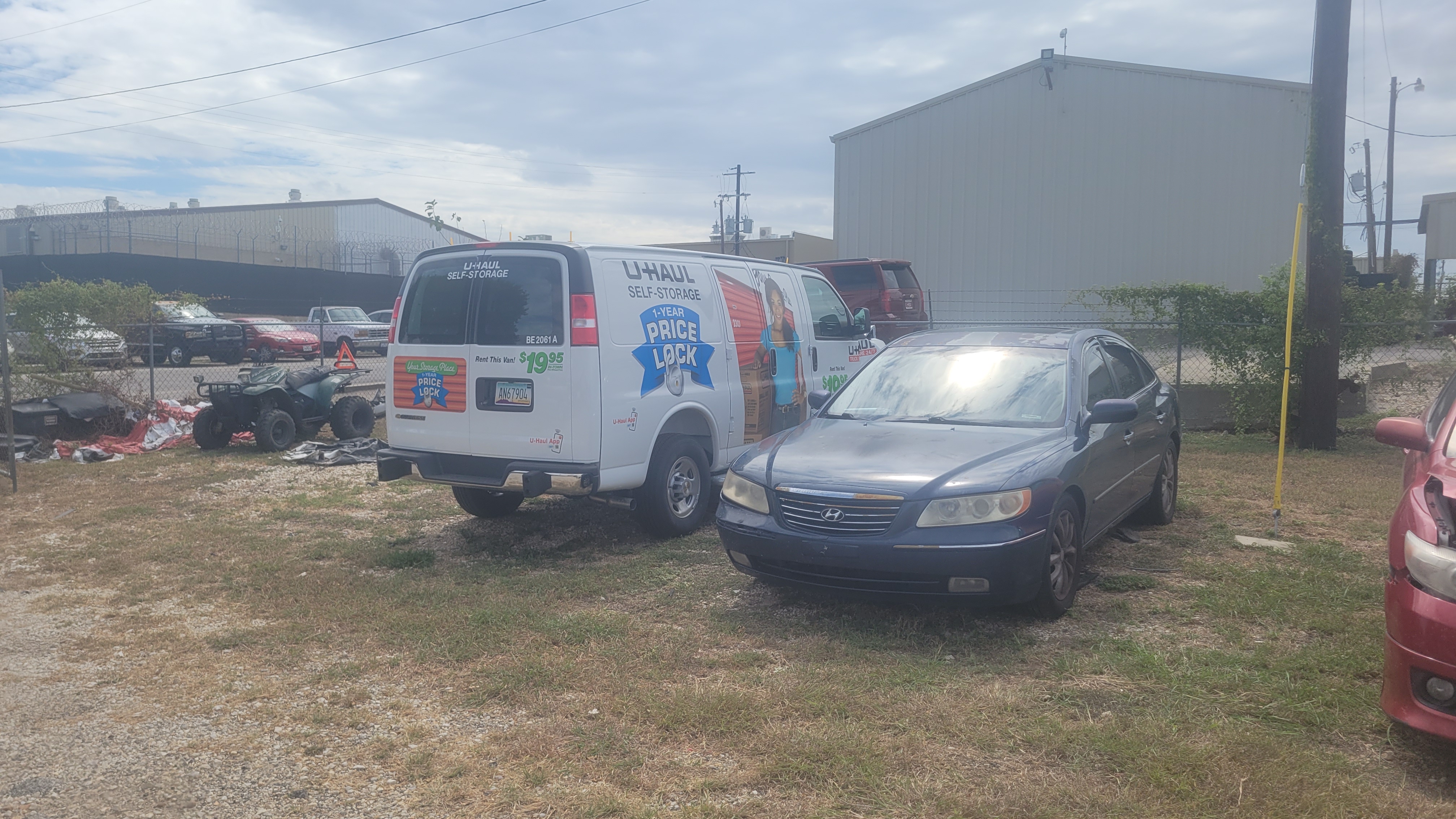 Here's a photo of my car in the towing company's lot
