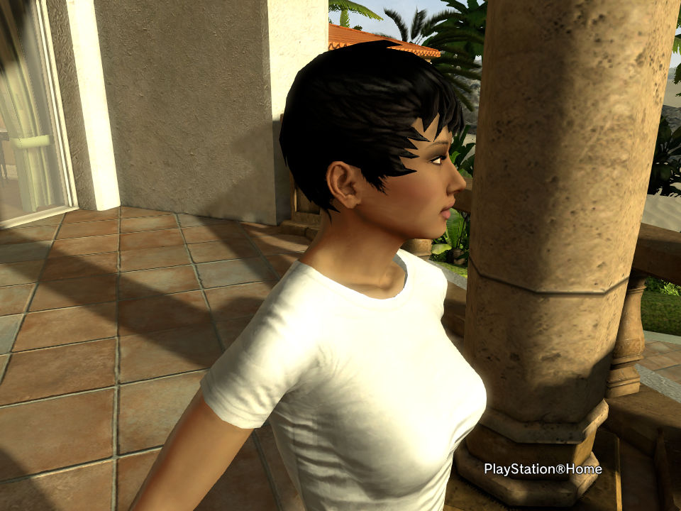 A screenshot of my sister's avatar in Playstation Home.