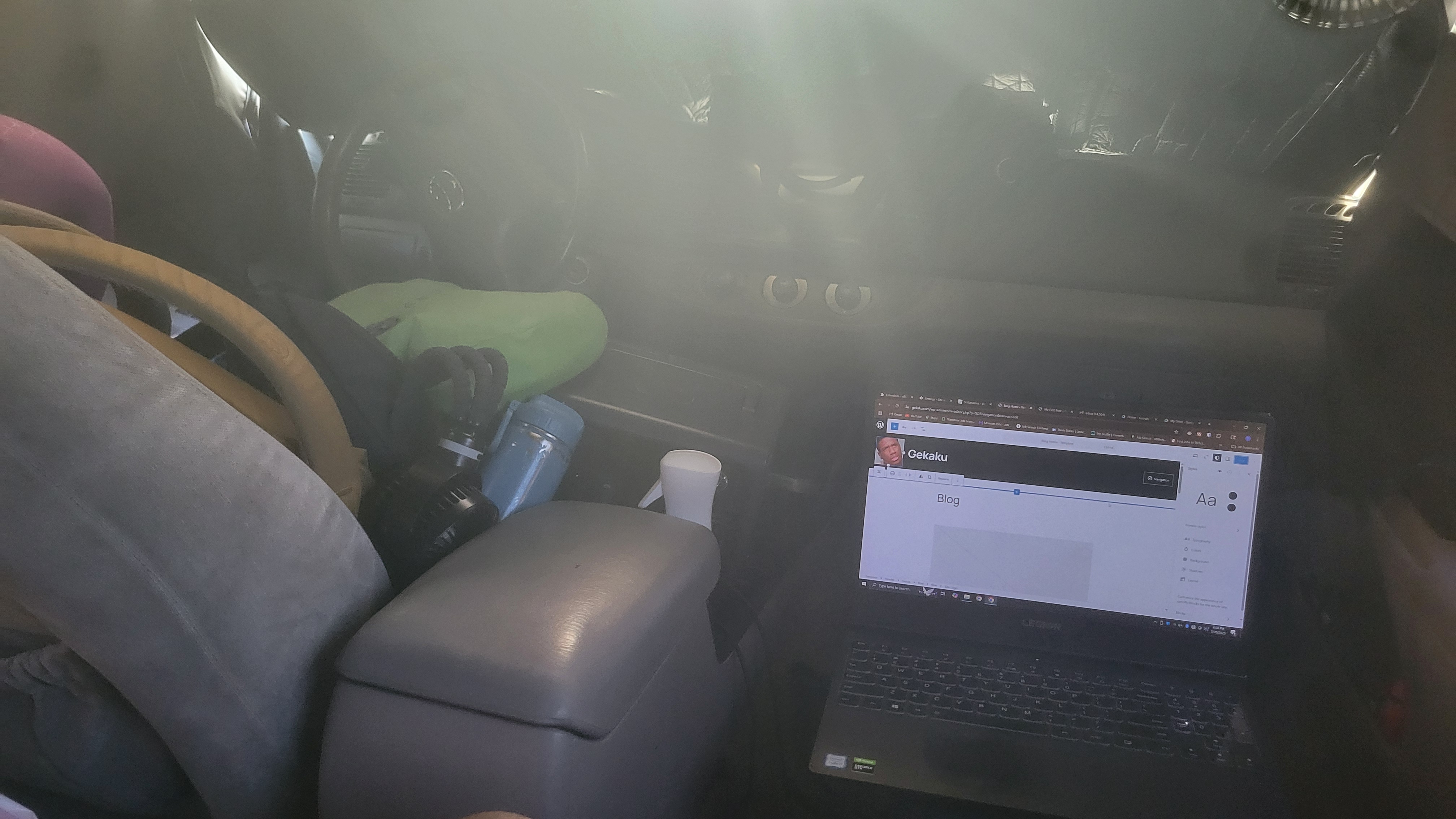 A netting around my car door